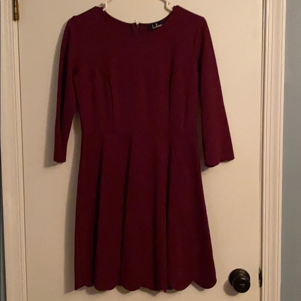 Lulu’s Maroon Fit and Flare Dress